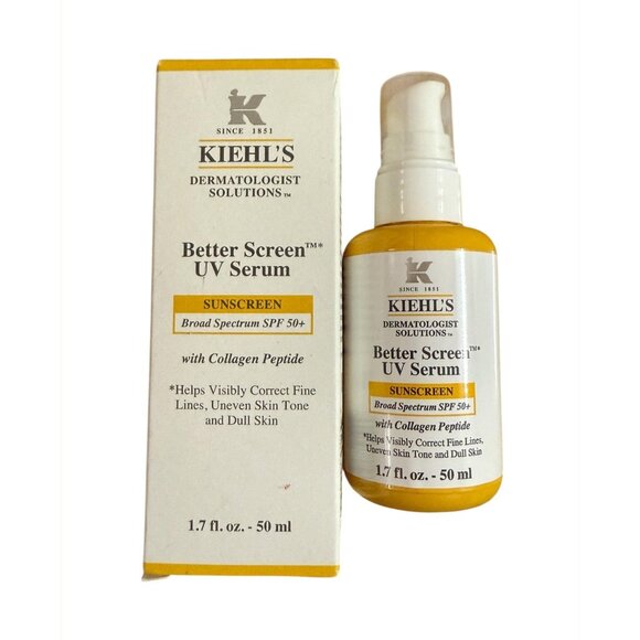 Kiehl's Better Screen UV Serum SPF 50+, Invisible Facial Sunscreen 1.7 oz - Picture 1 of 1